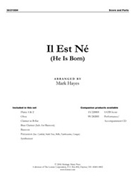 Il Est Ne (He Is Born) by Hayes Mark for Instrumental Parts