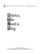 Rejoice The Lord Is King by - Geschke Susan - for Handbells
