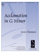 Acclamation in G Minor by Thompson Karen for Handbells 4-6 Octave