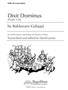 Dixit Dominus (Psalm 110) by Galuppi Baldassare - Larson David - for SATB and Piano