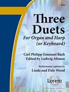 Three Duets For Organ and Harp by Bach Carl Philipp Emanuel for Org 2-staf