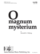 O Magnum Mysterium by DeJong Kenneth L matins of Christmas for SATB and Piano