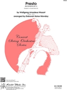 Presto from Symphony 1 by Mozart Wolfgang Amadeus - Monday Deborah Baker - for String Orchestra