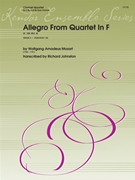 Allegro From Quartet In F (K. 168 Mvt. 4) by Mozart Wolfgang Amadeus - Johnston Richard - for Clarinet Quartet