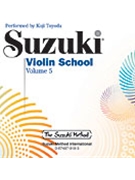 Suzuki Violin School - Volume 5 CD by Suzuki Shinichi Toyoda Koji for Accompaniment CD (Vol 5 Toyoda Plays)
