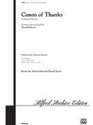 Canon Of Thanks by - Moore Donald - for 3-Part