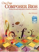 One-Page Composer Bios by Althouse Jay for Book and CD (Repro Bk/CD)
