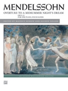Overture to A Midsummer Night's Dream Op. 21 by Mendelssohn Felix for 1 Piano 4 Hands