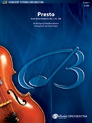 Presto [String Orchestra] by Mozart Wolfgang Amadeus - Farrar-Royce Janet - for Conductor Score
