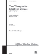 2 Thoughts For Children's Chorus by Bartok Bela - Suchoff - for SA