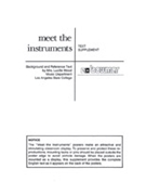 Meet The Instruments for Teacher Book