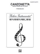 Canzonetta by Mendelssohn Felix - De Bueris John - for Bb Clarinet Quartet