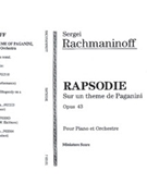 Rhapsodie Op. 43 by Rachmaninoff Sergei for Study Score