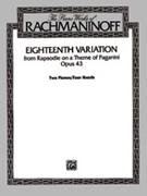 Eighteenth Variation On A Theme Of Paganini by Rachmaninoff Sergei for 2 Piano 4 Hands