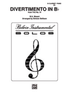 Divertimento In B-flat by Mozart Wolfgang Amadeus - Bellison Simeon - for Bb Clarinet and Piano