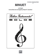 Minuet by Bach Johann Sebastian - Guenther Ralph - for Flute and Piano