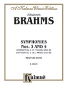 Symphonies Nos. 3 & 4 by Brahms Johannes for Miniature