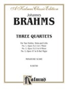 String Quartets: Op. 51 Nos. 1 & 2 Op. 67 by Brahms Johannes for Study Score