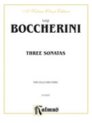 3 Sonatas by Boccherini Luigi for Cello