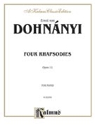 Four Rhapsodies Opus 11 by Dohnanyi Ernst von for Piano