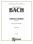 Various Works Volume 2 by Bach Johann Sebastian - Bishoff - for Piano