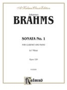 Sonata Opus 120 #1 F Minor by Brahms Johannes for Clarinet Solo