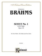 Sextet in B-Flat Major Op. 18 by Brahms Johannes for String Sex