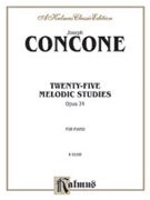 25 Melodic Studies Opus 24 by Concone Giuseppe for Piano