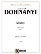 Sonata in B-Flat Major Op. 8 by Dohnanyi Ernst von for Cello
