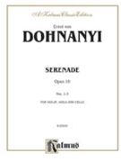 Serenade Opus 10 by Dohnanyi Ernst von for String Trio