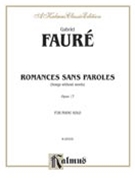 Romances Sans Paroles by Faure for Piano