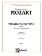 Variations Complete by Mozart Wolfgang Amadeus for Piano