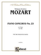 Concerto #23 K488 A Major by Mozart Wolfgang Amadeus for 2 Piano 4 Hands