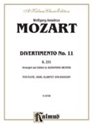 Divertimento #11 K251 Parts by Mozart Wolfgang Amadeus - Richter Alexander - for Woodwind Quartet Pa