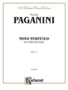 Moto Perpetuo Opus 11 by Paganini Niccolo for Violin and Piano