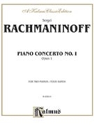 Concerto #1 Opus 1 F# Minor by Rachmaninoff Sergei for 2 Piano 4 Hands