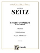 Student's Concerto No. IV in D by Seitz Friedrich for Violin