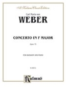 Bassoon Concerto Op. 75 by Weber Carl Maria von for Bassoon and Piano
