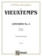 Concerto #4 In D Minor Opus 31 by Vieuxtemps Henri for Violin and Piano