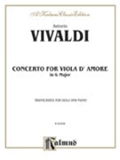 Concerto For D'amore by Vivaldi Antonio Lucio for Viola and Piano