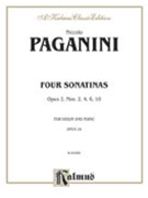 Four Sonatinas Op. 2 Nos. 2 4 6 10 by Paganini Niccolo - Kreisler Fritz - for Violin
