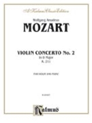 Violin Concerto #2 K211 by Mozart Wolfgang Amadeus for Violin and Piano