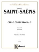 Cello Concerto #2 Opus 119 In D Minor by Saint-Saens Camille for Cello Solo
