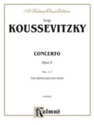 Concerto Op. 3 by Koussevitzky Serge for String Bas
