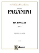 6 Sonatas Opus 3 by Paganini Niccolo for Violin w/g
