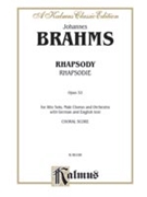 Alto Rhapsody Op. 53 by Brahms Johannes for Choir
