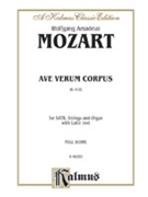 Ave Verum Corpus K618 by Mozart Wolfgang Amadeus for VOCAL SCOR