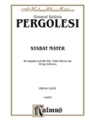 Stabat Mater by Pergolesi G B for SA (W/sa Solos)