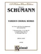 Various Choral Works by Schumann for SATB