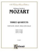 Three Quartets K. 285 298 370 by Mozart Wolfgang Amadeus for Chamber Quartet